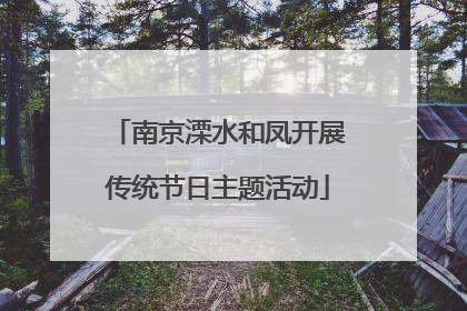 南京溧水和凤开展传统节日主题活动