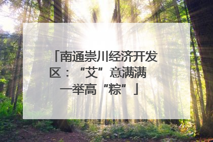 南通崇川经济开发区：“艾”意满满 一举高“粽”