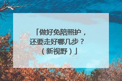 做好免陪照护，还要走好哪几步？（新视野）