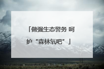 做强生态警务 呵护“森林氧吧”