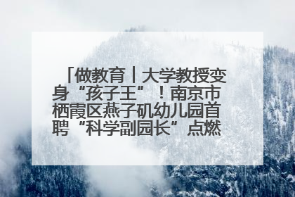 做教育︱大学教授变身“孩子王”！南京市栖霞区燕子矶幼儿园首聘“科学副园长”点燃萌娃科学梦