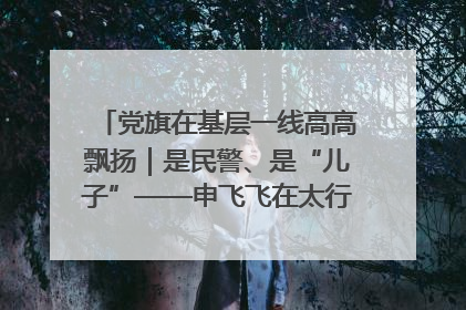 党旗在基层一线高高飘扬｜是民警、是“儿子”——申飞飞在太行山中的一线坚守