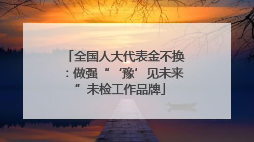 全国人大代表金不换：做强“‘豫’见未来”未检工作品牌