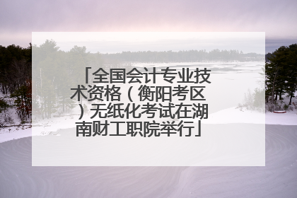 全国会计专业技术资格（衡阳考区）无纸化考试在湖南财工职院举行