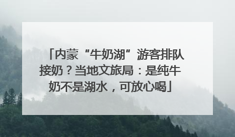内蒙“牛奶湖”游客排队接奶？当地文旅局：是纯牛奶不是湖水，可放心喝