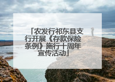 农发行祁东县支行开展《存款保险条例》施行十周年宣传活动