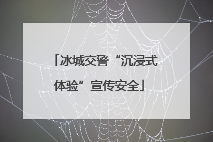 冰城交警“沉浸式体验”宣传安全