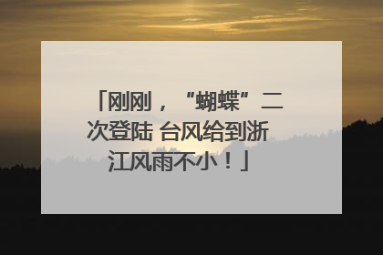 刚刚，“蝴蝶”二次登陆 台风给到浙江风雨不小！