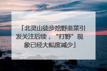 北灵山徒步挖野韭菜引发关注后续，“打野”现象已经大幅度减少