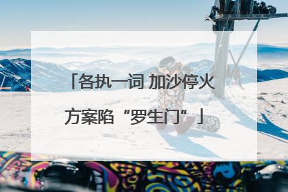 各执一词 加沙停火方案陷“罗生门”