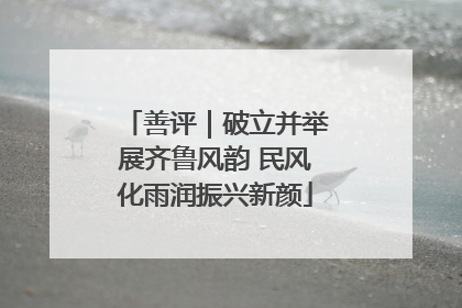 善评｜破立并举展齐鲁风韵 民风化雨润振兴新颜