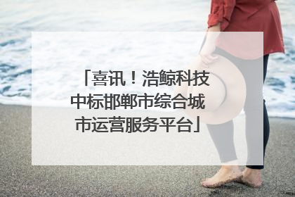 喜讯！浩鲸科技中标邯郸市综合城市运营服务平台
