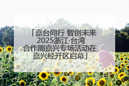 嘉台同行 智创未来 2025浙江·台湾合作周嘉兴专场活动在嘉兴经开区启幕
