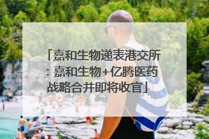 嘉和生物递表港交所：嘉和生物+亿腾医药战略合并即将收官