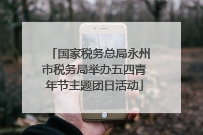 国家税务总局永州市税务局举办五四青年节主题团日活动