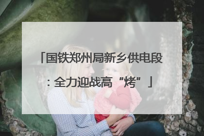 国铁郑州局新乡供电段：全力迎战高“烤”