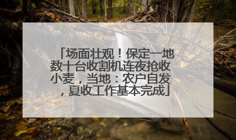 场面壮观！保定一地数十台收割机连夜抢收小麦，当地：农户自发，夏收工作基本完成