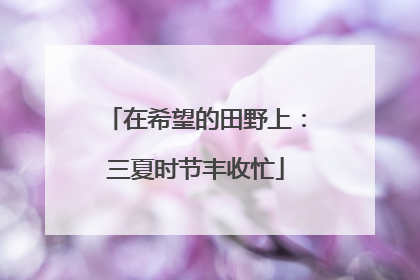 在希望的田野上：三夏时节丰收忙