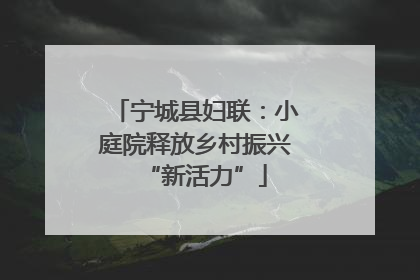 宁城县妇联：小庭院释放乡村振兴“新活力”