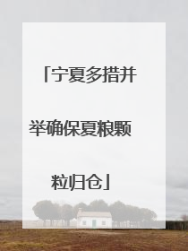 宁夏多措并举确保夏粮颗粒归仓