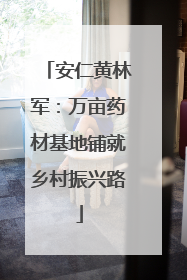 安仁黄林军：万亩药材基地铺就乡村振兴路