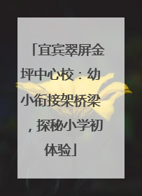 宜宾翠屏金坪中心校：幼小衔接架桥梁，探秘小学初体验