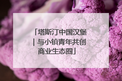 塔斯汀中国汉堡｜与小镇青年共创商业生态圈