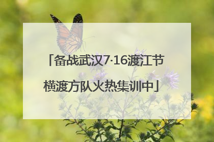 备战武汉7·16渡江节 横渡方队火热集训中