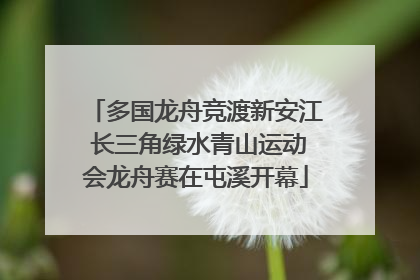 多国龙舟竞渡新安江 长三角绿水青山运动会龙舟赛在屯溪开幕