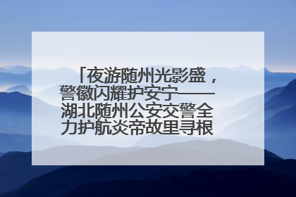 夜游随州光影盛，警徽闪耀护安宁——湖北随州公安交警全力护航炎帝故里寻根节夜游活动侧记