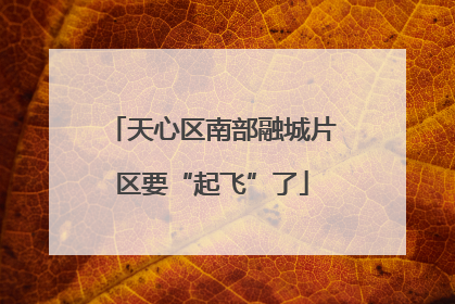 天心区南部融城片区要“起飞”了