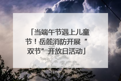 当端午节遇上儿童节！岳麓消防开展“双节”开放日活动