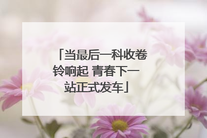 当最后一科收卷铃响起 青春下一站正式发车