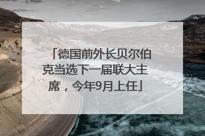 德国前外长贝尔伯克当选下一届联大主席，今年9月上任