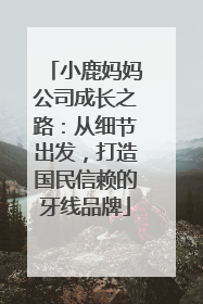 小鹿妈妈公司成长之路：从细节出发，打造国民信赖的牙线品牌