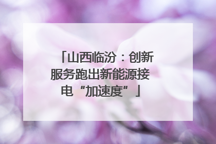 山西临汾：创新服务跑出新能源接电“加速度”