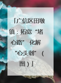 广信区田墩镇：拓宽“堵心路” 化解“心头刺”（图）