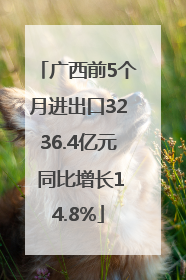 广西前5个月进出口3236.4亿元 同比增长14.8%