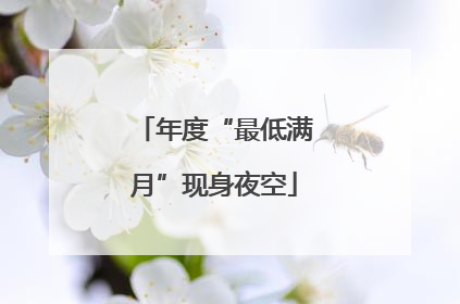 年度“最低满月”现身夜空