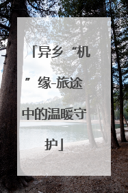 异乡“机”缘-旅途中的温暖守护