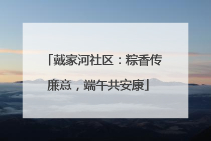 戴家河社区：粽香传廉意，端午共安康