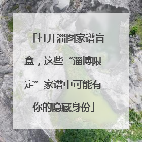 打开淄图家谱盲盒，这些“淄博限定”家谱中可能有你的隐藏身份