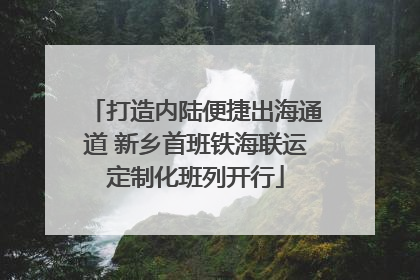 打造内陆便捷出海通道 新乡首班铁海联运定制化班列开行
