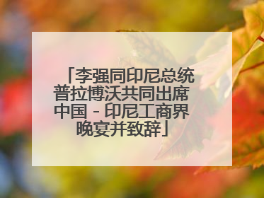 李强同印尼总统普拉博沃共同出席中国－印尼工商界晚宴并致辞