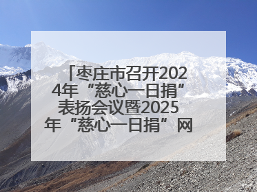 枣庄市召开2024年“慈心一日捐”表扬会议暨2025年“慈心一日捐”网络募捐动员会议