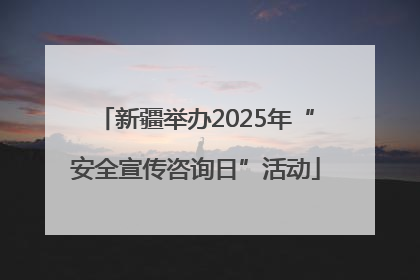 新疆举办2025年“安全宣传咨询日”活动
