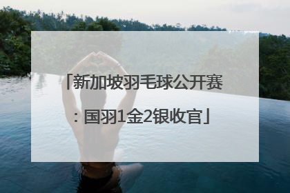 新加坡羽毛球公开赛：国羽1金2银收官