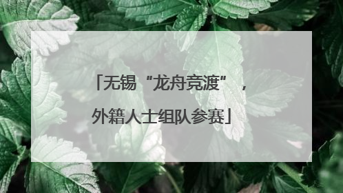 无锡“龙舟竞渡”，外籍人士组队参赛
