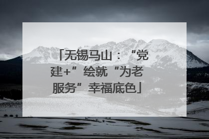 无锡马山：“党建+”绘就“为老服务”幸福底色