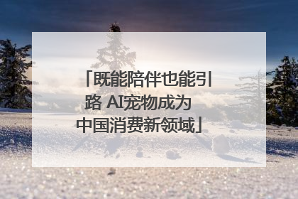 既能陪伴也能引路 AI宠物成为中国消费新领域